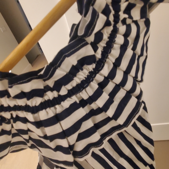 NWOT-SZ.6 Striped Jumper Navy & White - Picture 3 of 8